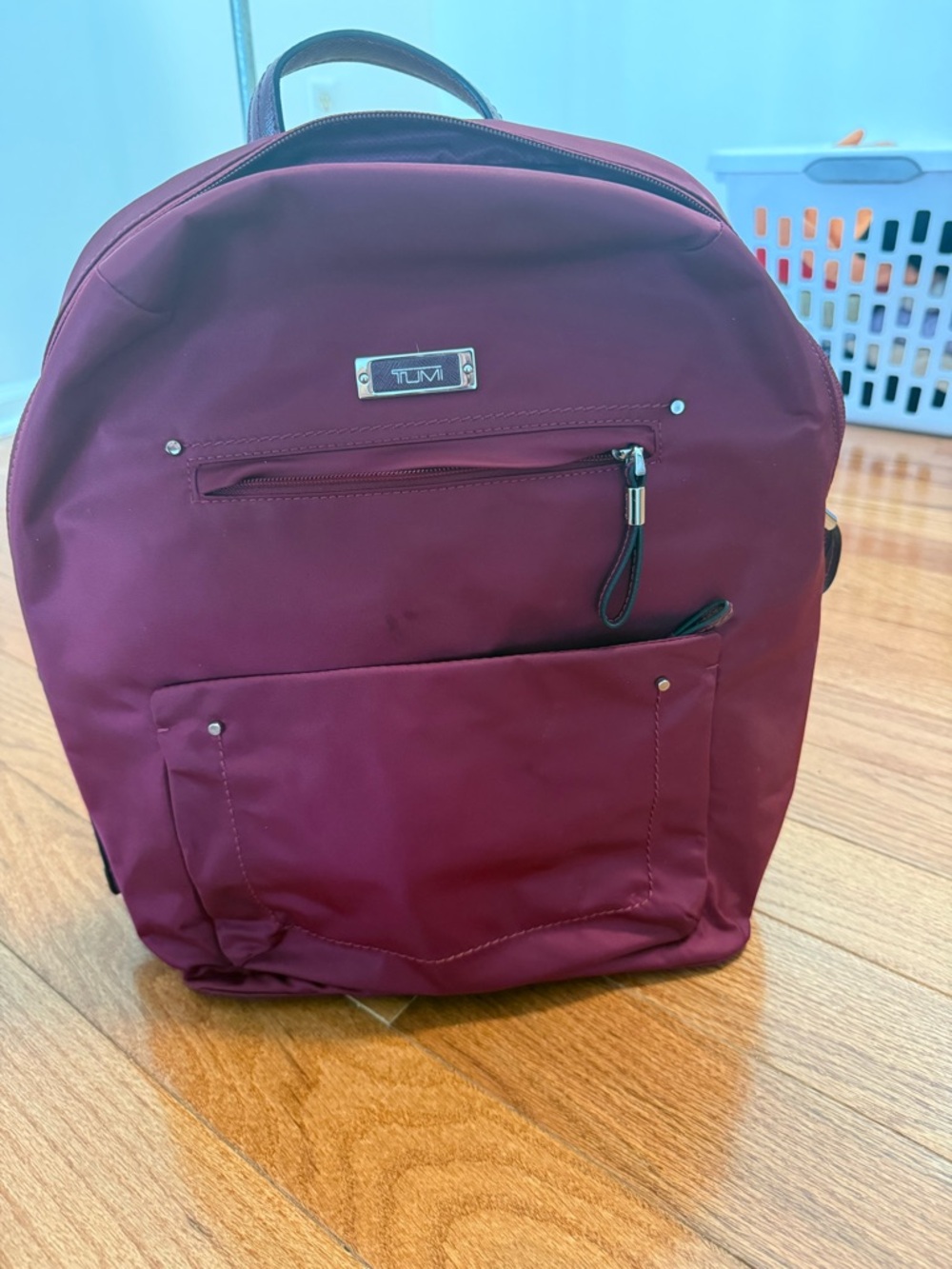Tumi Women’s Deep Wine Nylon Backpack